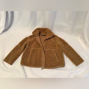 🤎 ZARA Teddy Fleece Zip Jacket – Size Small